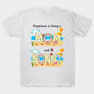 Happiness Is Being A Mom And Nonny Summer Beach Happy Mother's T-Shirt